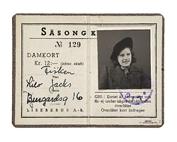 Lilos säsongskort från Liseberg år 1943