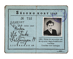 Lilos säsongskort från Liseberg år 1945
